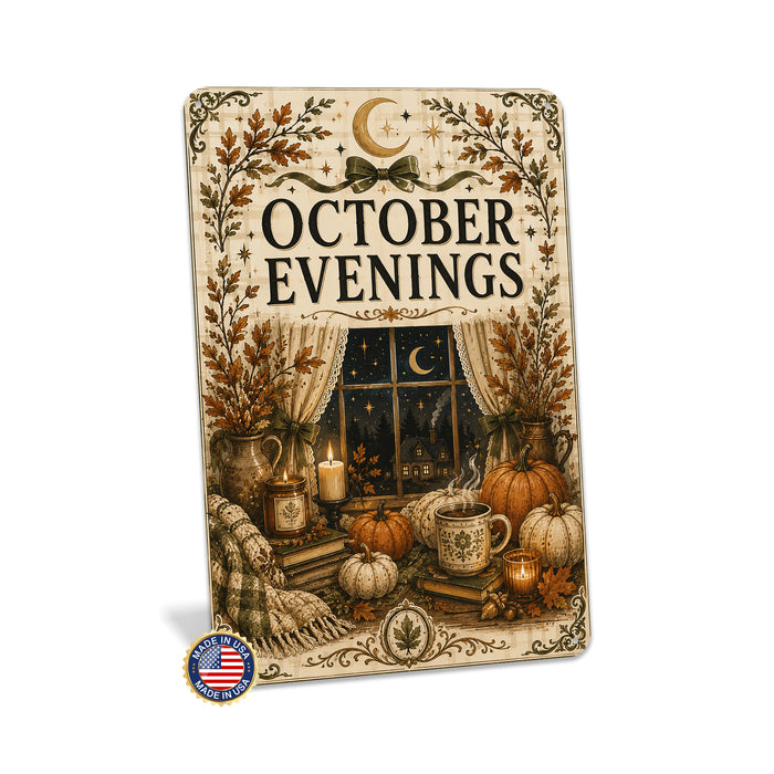Pumpkin Market Vintage Farmhouse metal sign with gothic halloween style — Pumpkin Market Vintage Farmhouse