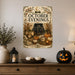 Pumpkin Market Vintage Farmhouse metal sign with gothic halloween style — Pumpkin Market Vintage Farmhouse