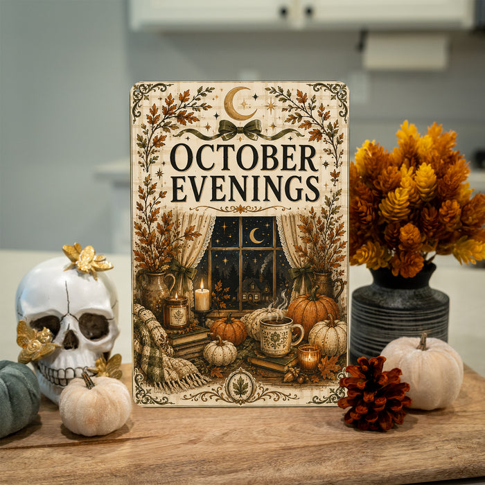 Pumpkin Market Vintage Farmhouse metal sign with gothic halloween style — Pumpkin Market Vintage Farmhouse