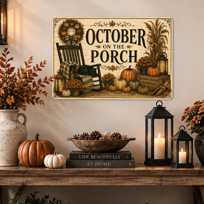 Ghost Book Club Cozy Halloween metal sign with gothic halloween style — Ghost Book Club Cozy Halloween