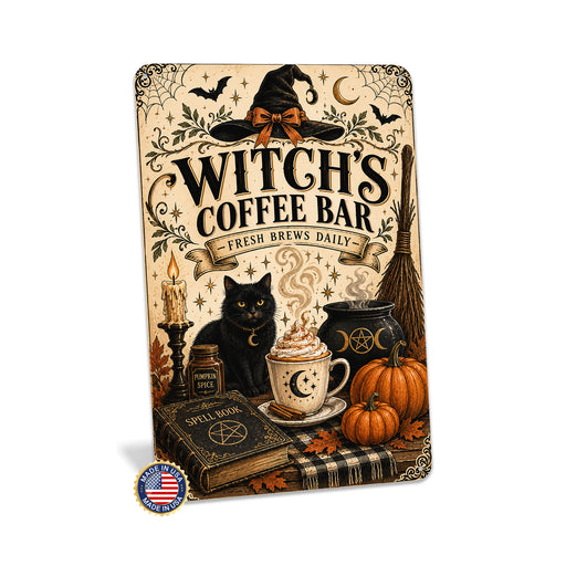 Skeleton Coffee Society Dead Tired Forever metal sign with retro humor halloween style — Skeleton Coffee Society Dead Tired