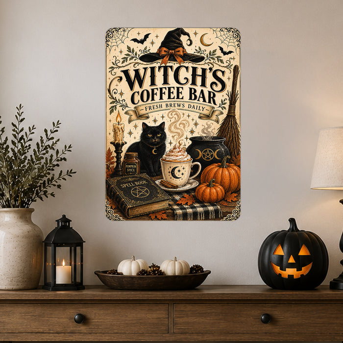 Skeleton Coffee Society Dead Tired Forever metal sign with retro humor halloween style — Skeleton Coffee Society Dead Tired