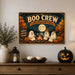 Boo Crew Headquarters Ghost Campfire metal sign with retro humor halloween style — Boo Crew Headquarters Ghost Campfire