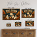 Boo Crew Headquarters Ghost Campfire metal sign with retro humor halloween style — Boo Crew Headquarters Ghost Campfire