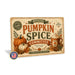 Official Pumpkin Spice Committee Fall Latte metal sign with retro humor halloween style — Official Pumpkin Spice Committee