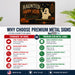 Haunted Happy Hour Ghost Martini Spirits metal sign with retro humor halloween style — Haunted Happy Hour Ghost Martini