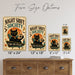 Night Shift Society Black Cat Coffee metal sign with retro humor halloween style — Night Shift Society Black Cat Coffee