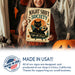 Night Shift Society Black Cat Coffee metal sign with retro humor halloween style — Night Shift Society Black Cat Coffee