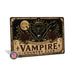 Vampire Country Club Members After Sunset metal sign with retro humor halloween style — Vampire Country Club Members After
