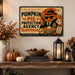 Pumpkin Pie Protection Agency Halloween metal sign with retro humor halloween style — Pumpkin Pie Protection Agency Halloween
