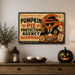 Pumpkin Pie Protection Agency Halloween metal sign with retro humor halloween style — Pumpkin Pie Protection Agency Halloween