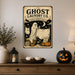 Ghost Laundry Co Sheets Washed Daily metal sign with retro humor halloween style — Ghost Laundry Co Sheets Washed Daily