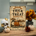 Trick or Treat Supply Co Est 1923 metal sign with retro humor halloween style — Trick or Treat Supply Co Est 1923