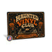 Haunted Vinyl Club Now Spinning Since 1983 metal sign with retro humor halloween style — Haunted Vinyl Club Now Spinning