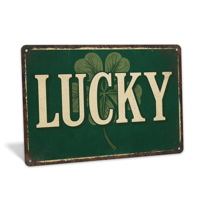 Lucky - Irish Décor - Rustic Metal Sign