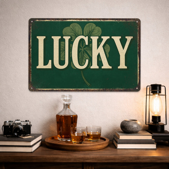 Lucky - Irish Décor - Rustic Metal Sign