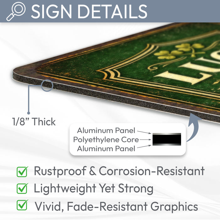 Luck of the Irish - Rustic Metal Sign