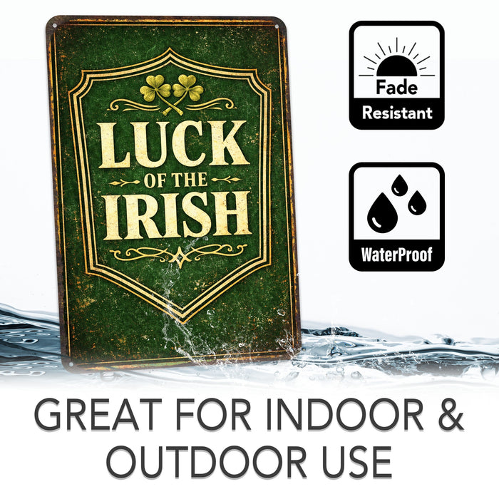 Luck of the Irish - Rustic Metal Sign