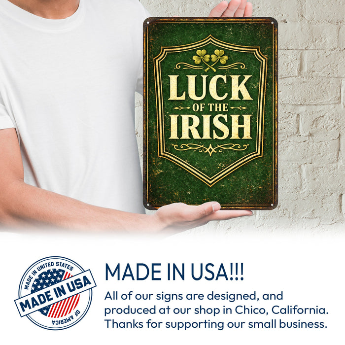Luck of the Irish - Rustic Metal Sign
