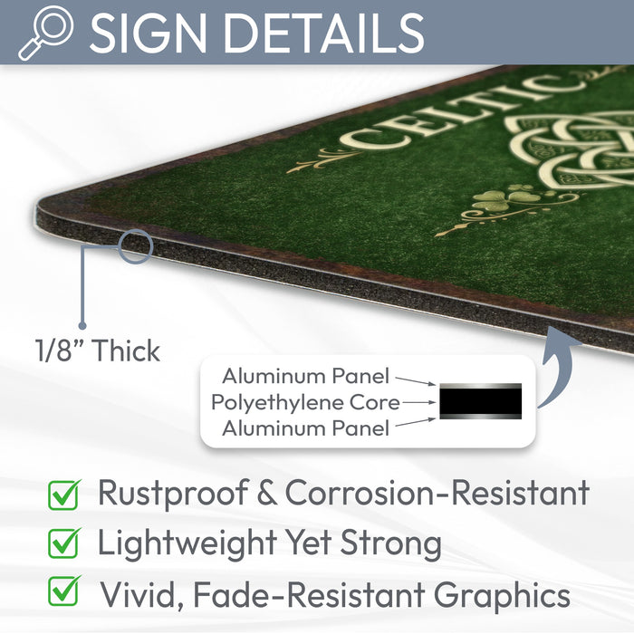 Celtic Soul Rustic Metal Sign – Irish Wall Décor