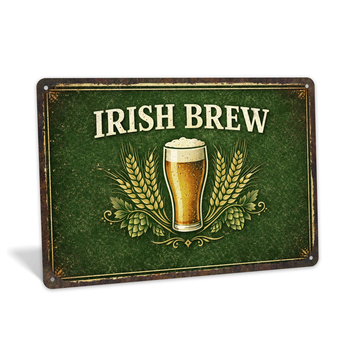Irish Brew Rustic Metal Sign – Irish Pub & Bar Wall Décor — Chico Creek ...