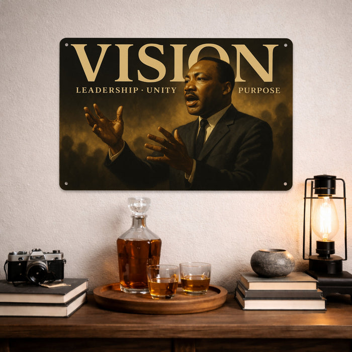 Vision & Purpose Inspirational Rustic Metal Sign – Civil Rights Wall Décor