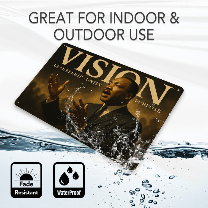 Vision & Purpose Inspirational Rustic Metal Sign – Civil Rights Wall Décor