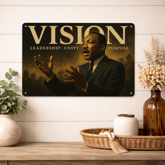 Vision & Purpose Inspirational Rustic Metal Sign – Civil Rights Wall Décor