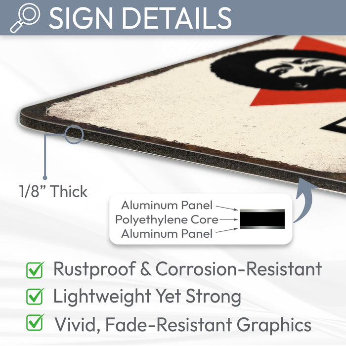 Black Power Statement Rustic Metal Sign – Cultural Expression Wall Décor