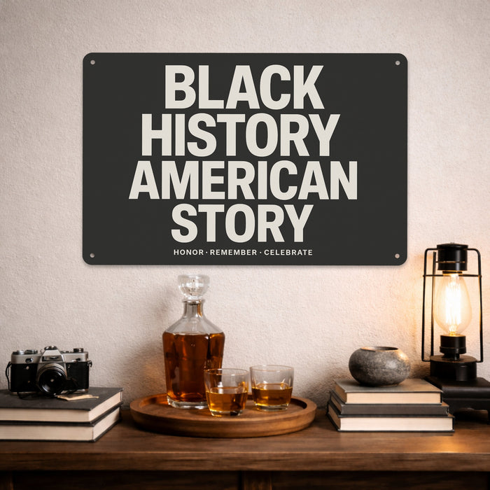Black History American History Rustic Metal Sign – Cultural Wall Décor