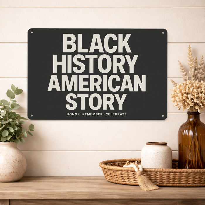 Black History American History Rustic Metal Sign – Cultural Wall Décor