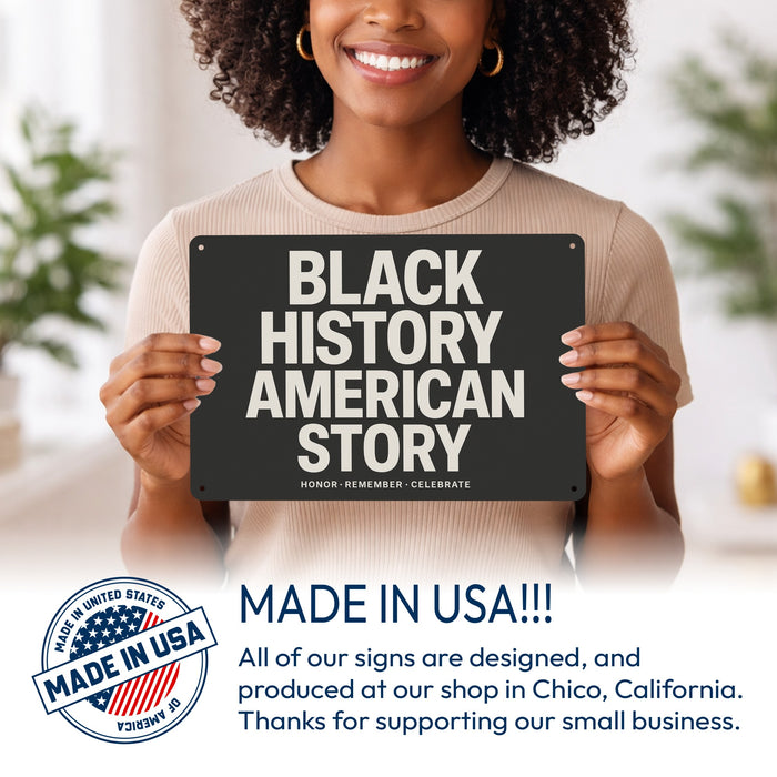 Black History American History Rustic Metal Sign – Cultural Wall Décor