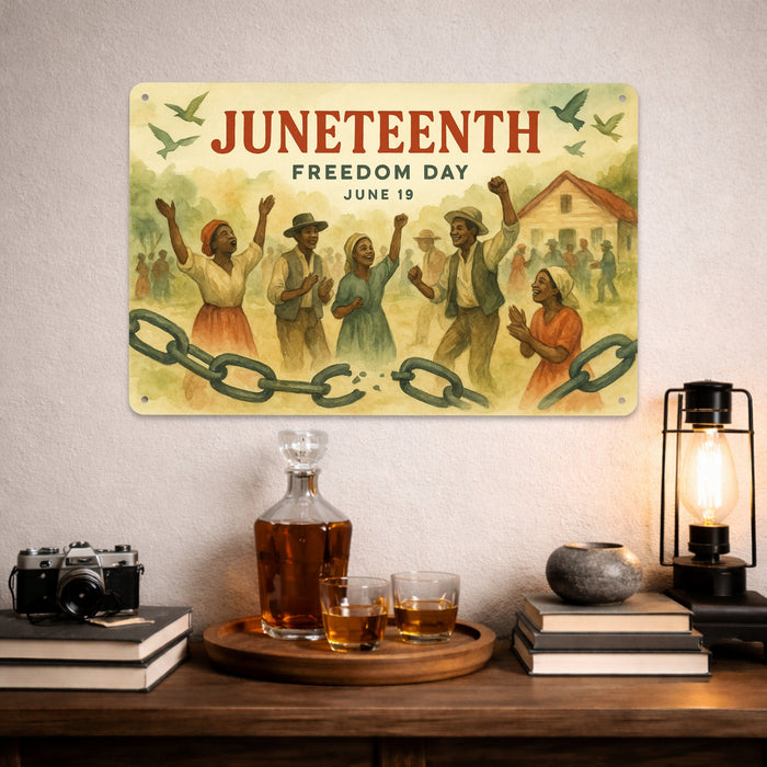 Juneteenth Rustic Metal Sign – Freedom & Heritage Wall Décor