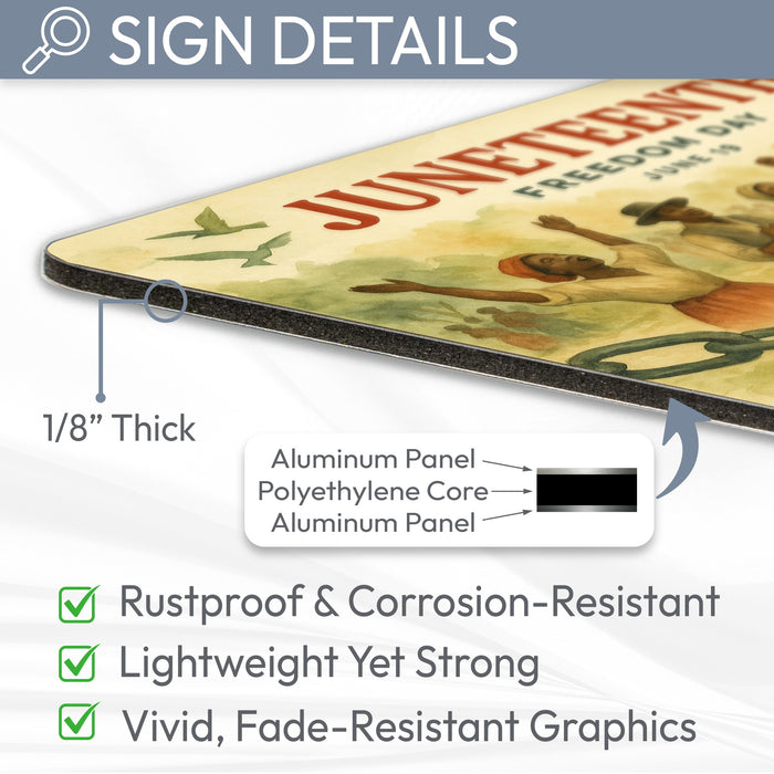 Juneteenth Rustic Metal Sign – Freedom & Heritage Wall Décor