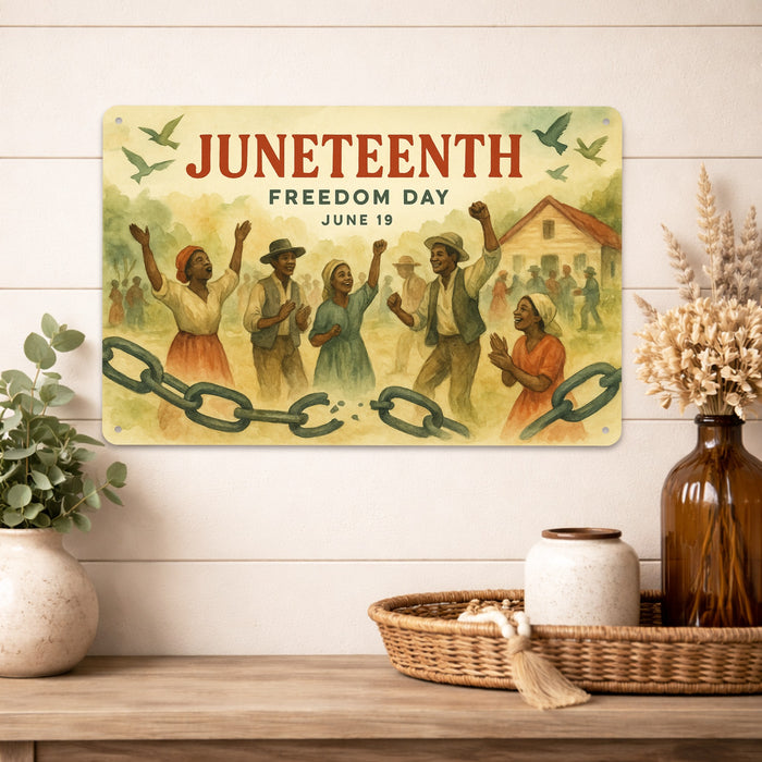 Juneteenth Rustic Metal Sign – Freedom & Heritage Wall Décor