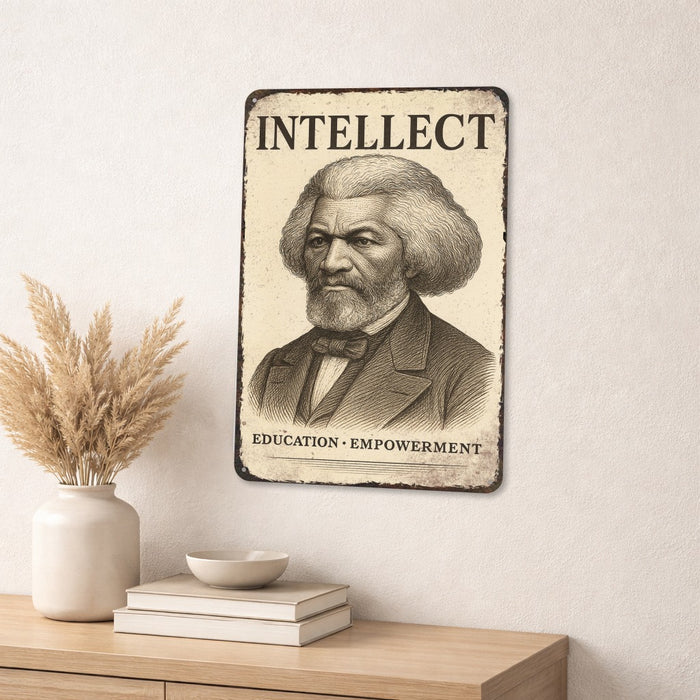 Intellect Rustic Metal Sign – Knowledge & Legacy Wall Décor