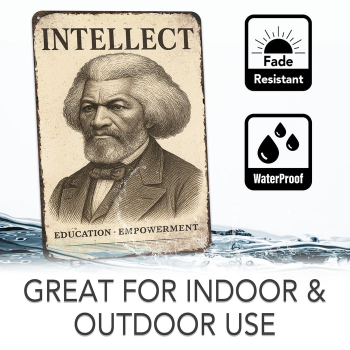 Intellect Rustic Metal Sign – Knowledge & Legacy Wall Décor