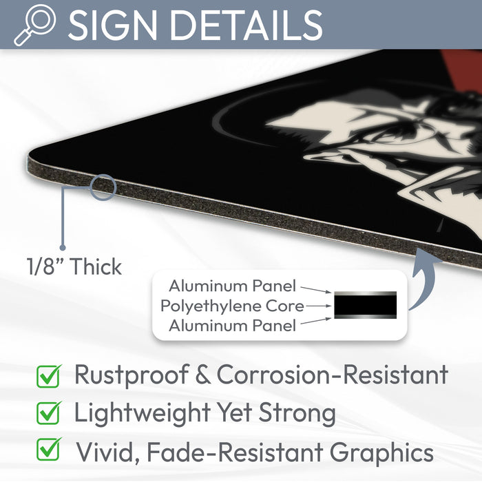 Voice Statement Rustic Metal Sign – Strength & Expression Wall Art