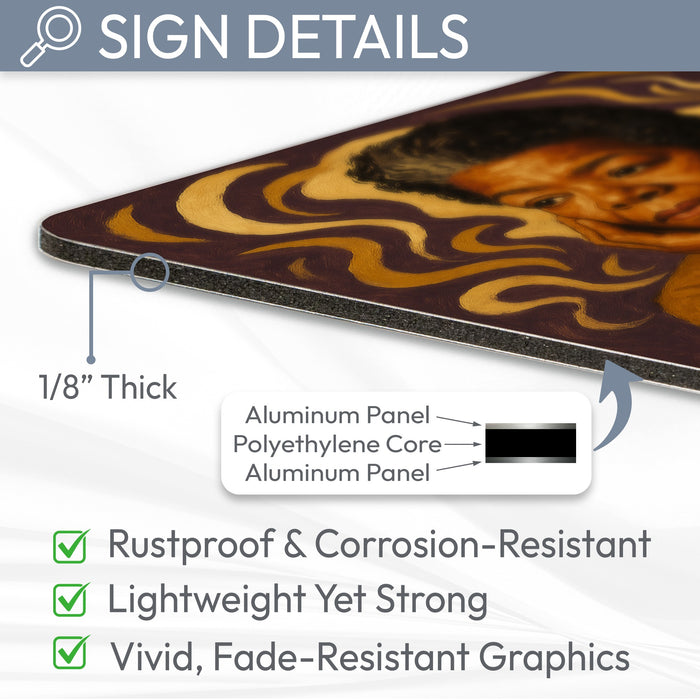 Creativity Rustic Metal Sign – Maya Angelou Legacy Wall Décor