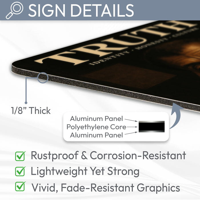 Truth Rustic Metal Sign – James Baldwin Legacy Wall Décor