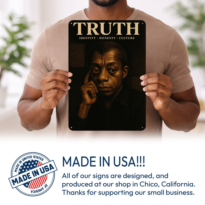 Truth Rustic Metal Sign – James Baldwin Legacy Wall Décor