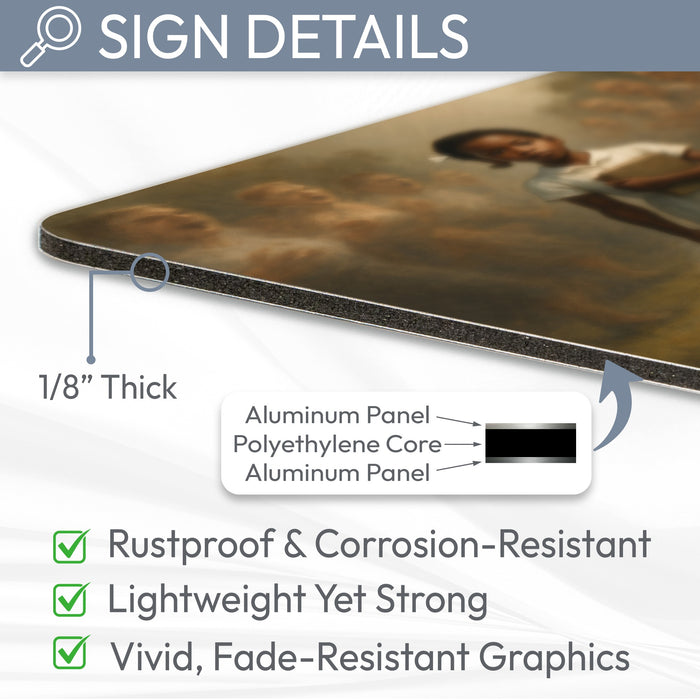 Knowledge Rustic Metal Sign – Ruby Bridges Legacy Wall Décor