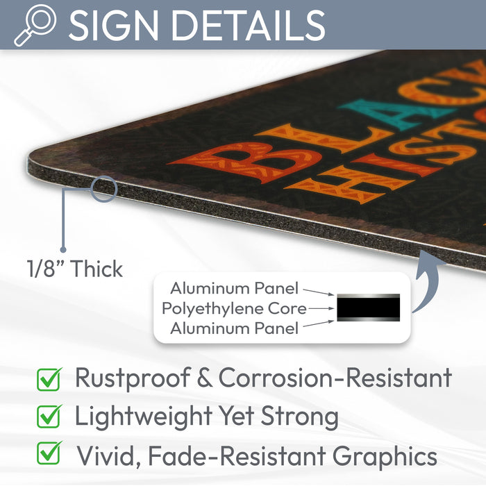 Black History Is American History Metal Sign – Educational Wall Art