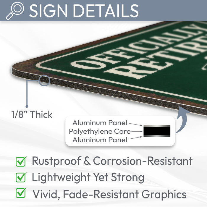 Officially Retired Find Me On The Course Funny Golf Sign – Retirement Décor