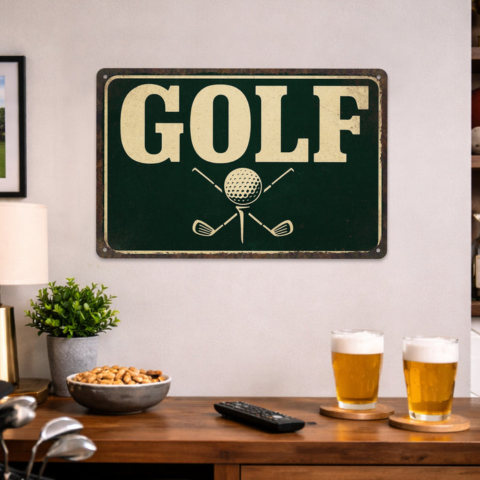 GOLF Classic Metal Sign - Wall Décor
