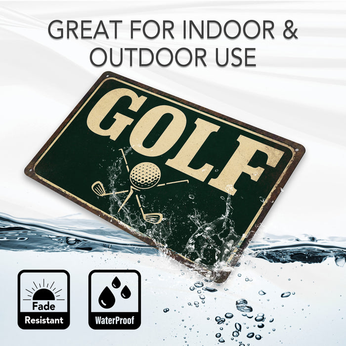 GOLF Classic Metal Sign - Wall Décor