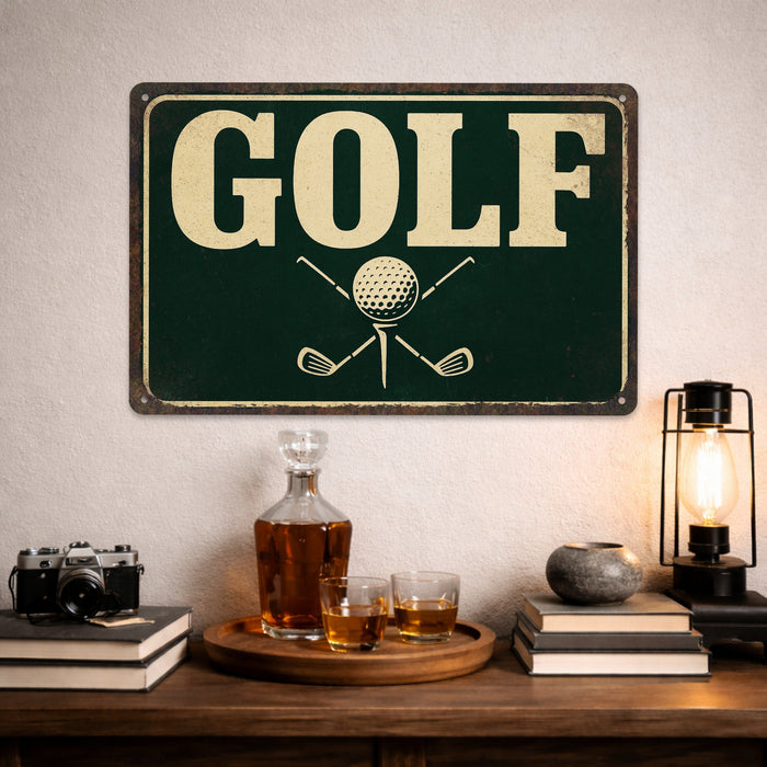 GOLF Classic Metal Sign - Wall Décor