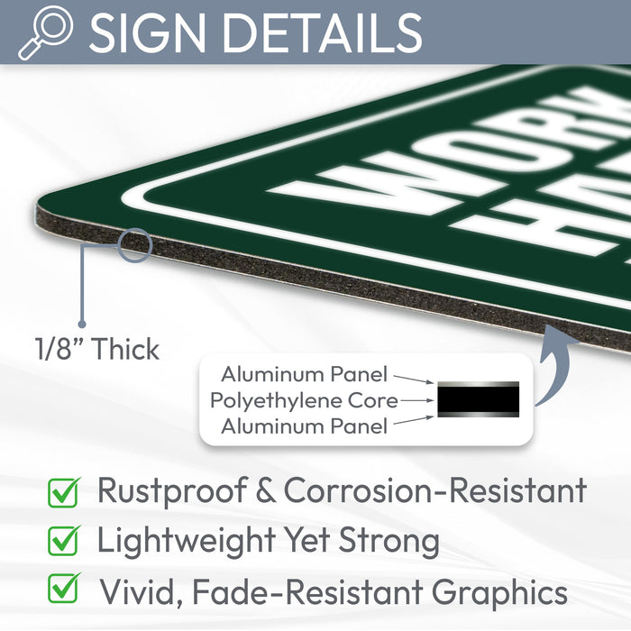 WORK HARD. PLAY GOLF - Funny Golf Sign