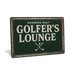 Rustic metal sign reading “Golfers Lounge,” designed as clubhouse-style golf wall décor.
