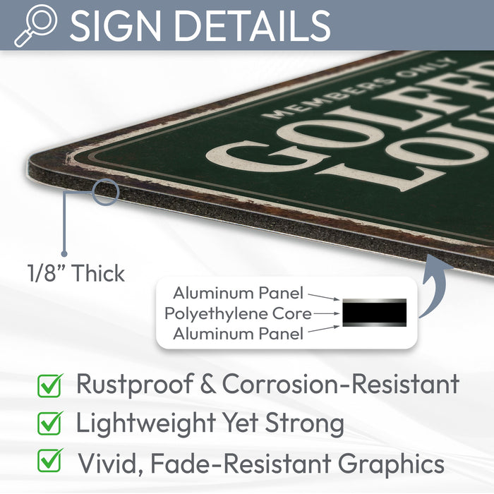 Golfers Lounge - Rustic Golf Wall Décor